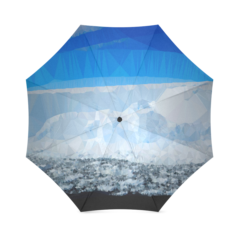 Iceberg Antarctica Low Poly Nature Landscape Foldable Umbrella (Model U01)