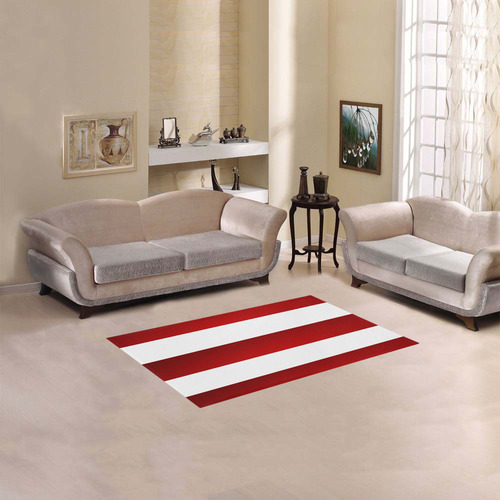 Red White Stripes Area Rug 2'7"x 1'8‘’