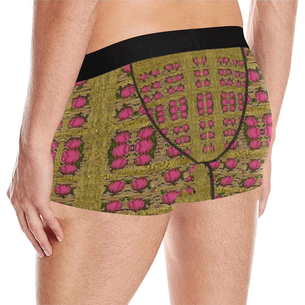 Bloom in gold shine and you shall be strong Men's All Over Print Briefs (Model L12)