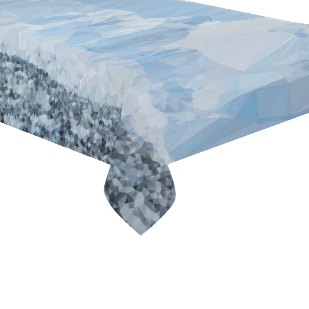 Iceberg Antarctica Low Poly Nature Landscape Cotton Linen Tablecloth 60"x 104"