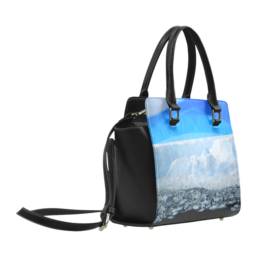 Iceberg Antarctica Low Poly Nature Landscape Classic Shoulder Handbag (Model 1653)