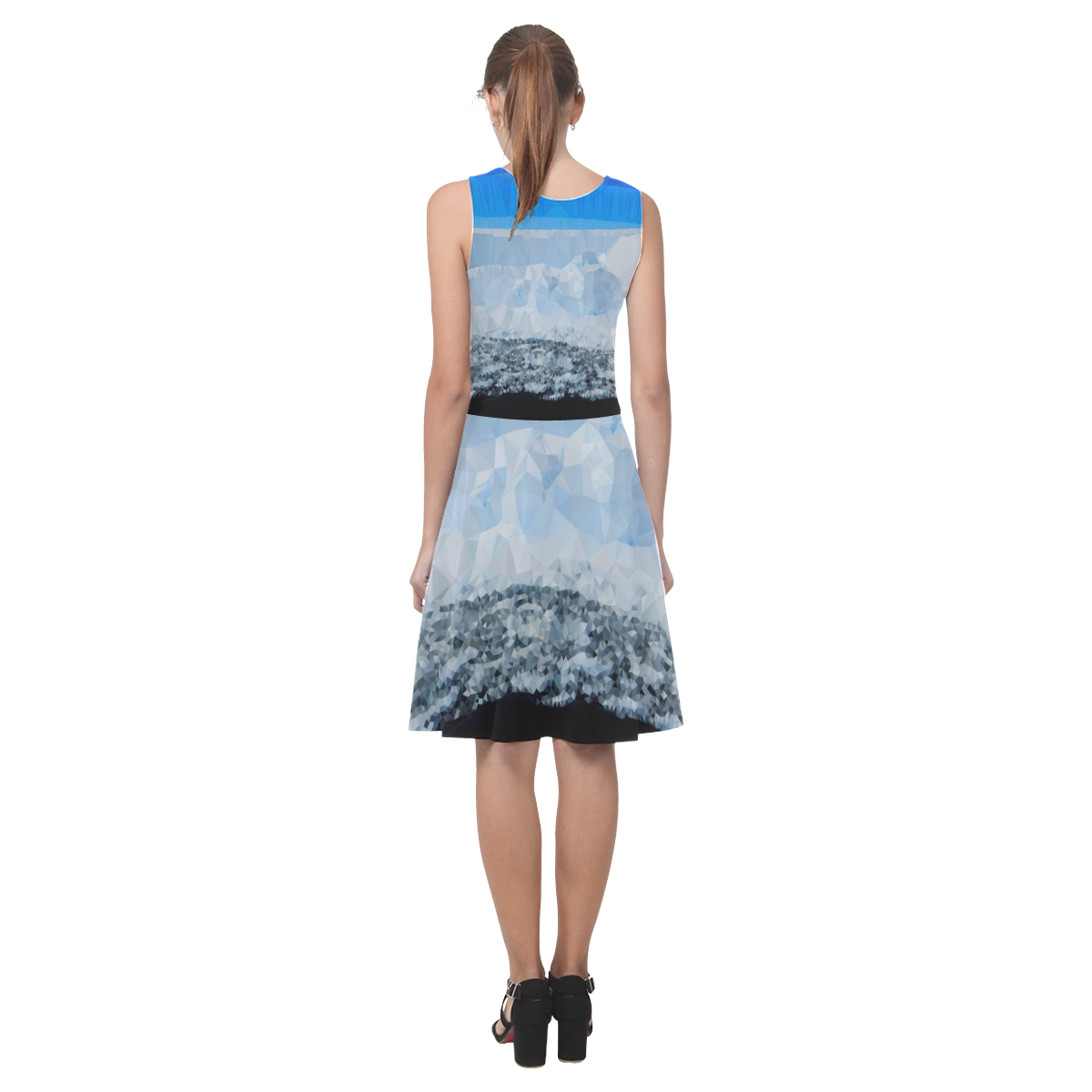 Iceberg Antarctica Low Poly Nature Landscape Atalanta Casual Sundress(Model D04)