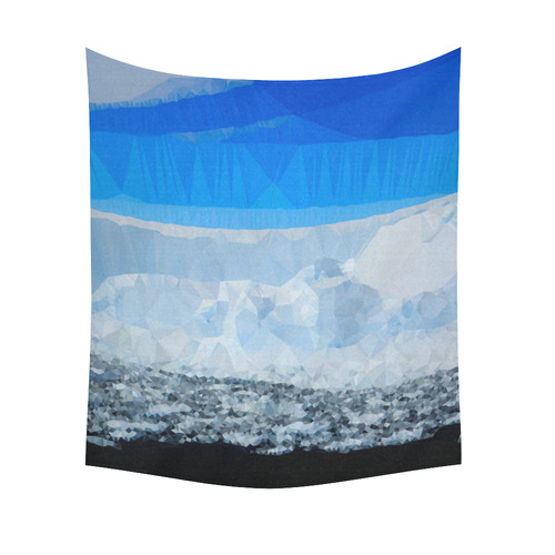 Iceberg Antarctica Low Poly Nature Landscape Cotton Linen Wall Tapestry 51"x 60"