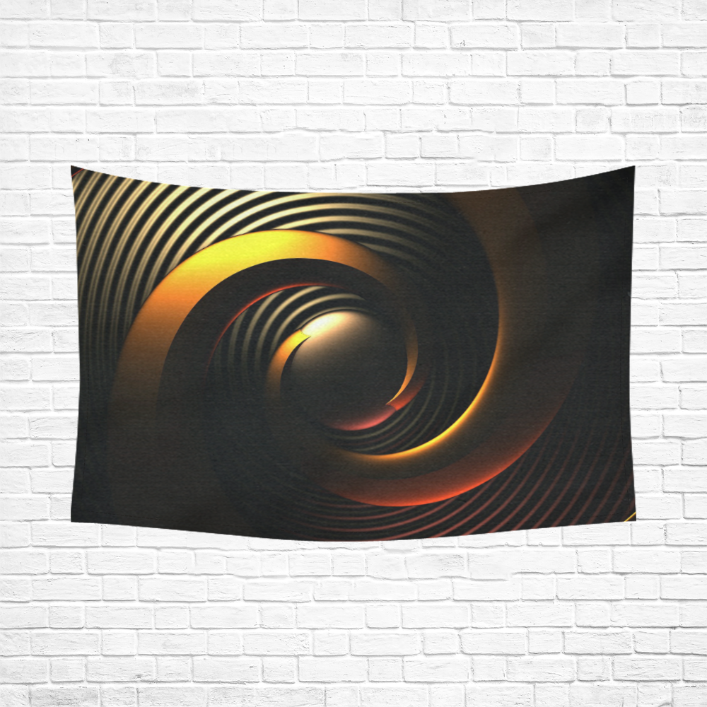 Hypnotic Cotton Linen Wall Tapestry 90"x 60"