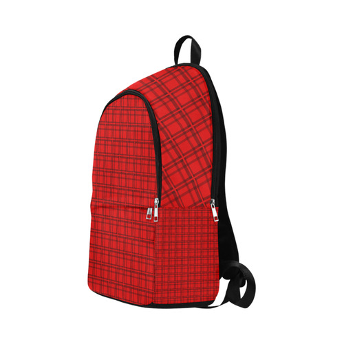 Plaid Red & Black VAS2 Fabric Backpack for Adult (Model 1659)