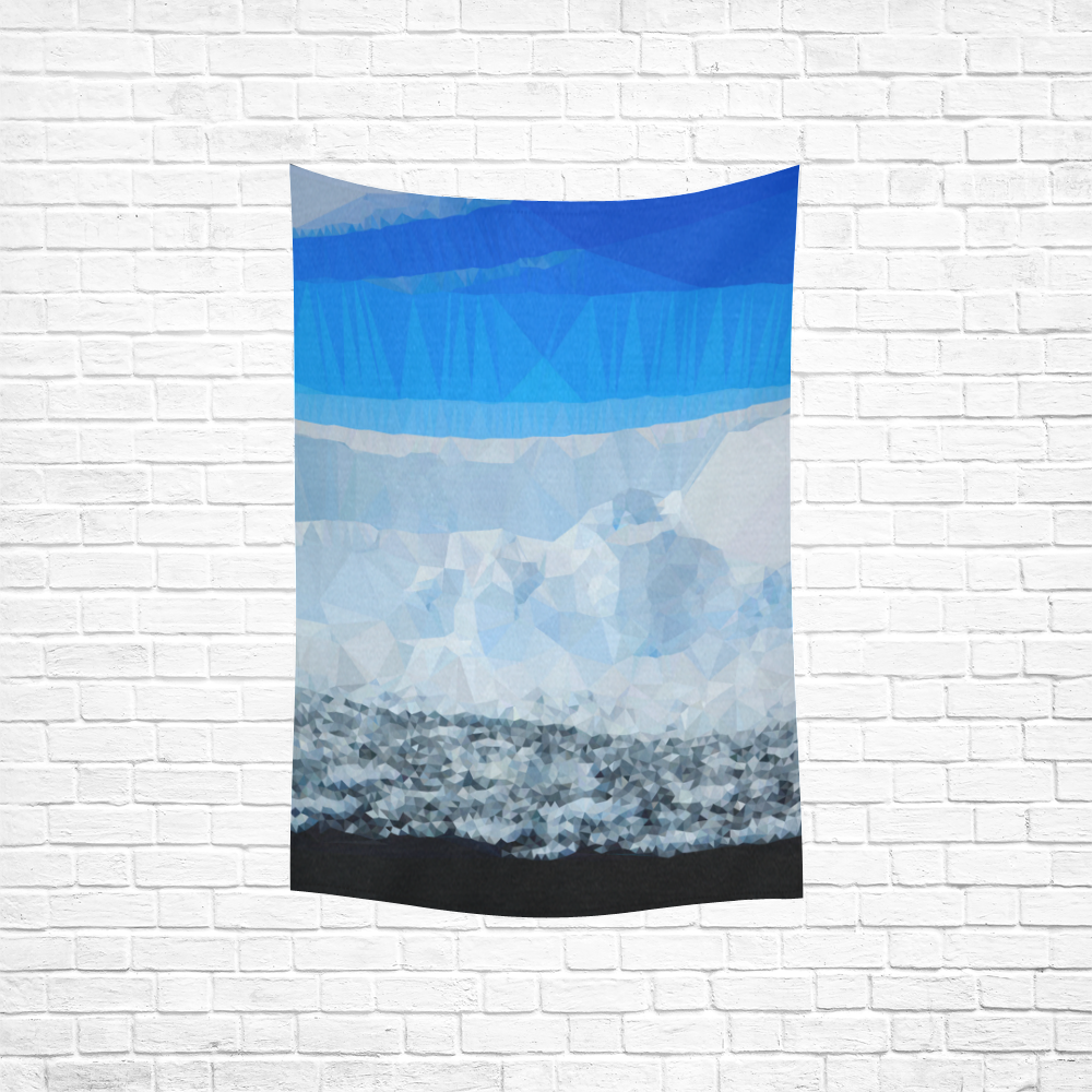 Iceberg Antarctica Low Poly Nature Landscape Cotton Linen Wall Tapestry 40"x 60"