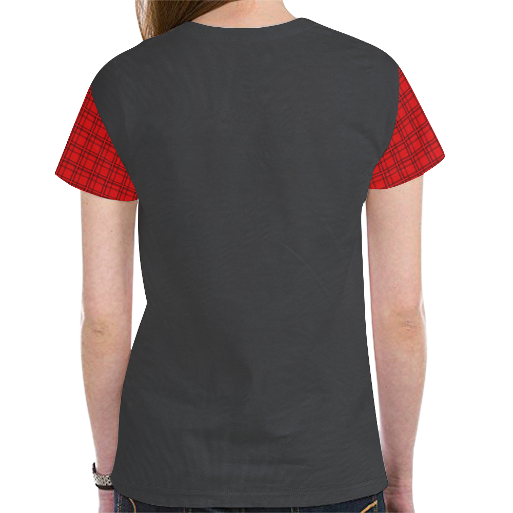 Got Plaid - Plaid Red & Black VAS2 New All Over Print T-shirt for Women (Model T45)