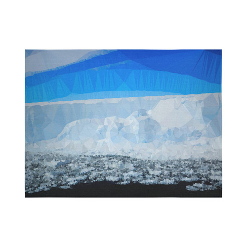 Iceberg Antarctica Low Poly Nature Landscape Cotton Linen Wall Tapestry 80"x 60"