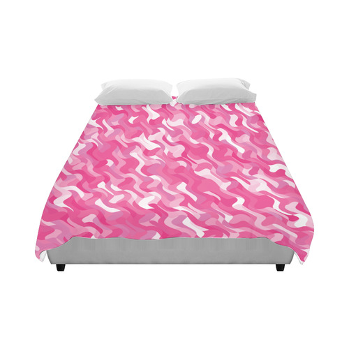 Pink Waves Abstract Duvet Cover 86"x70" ( All-over-print)