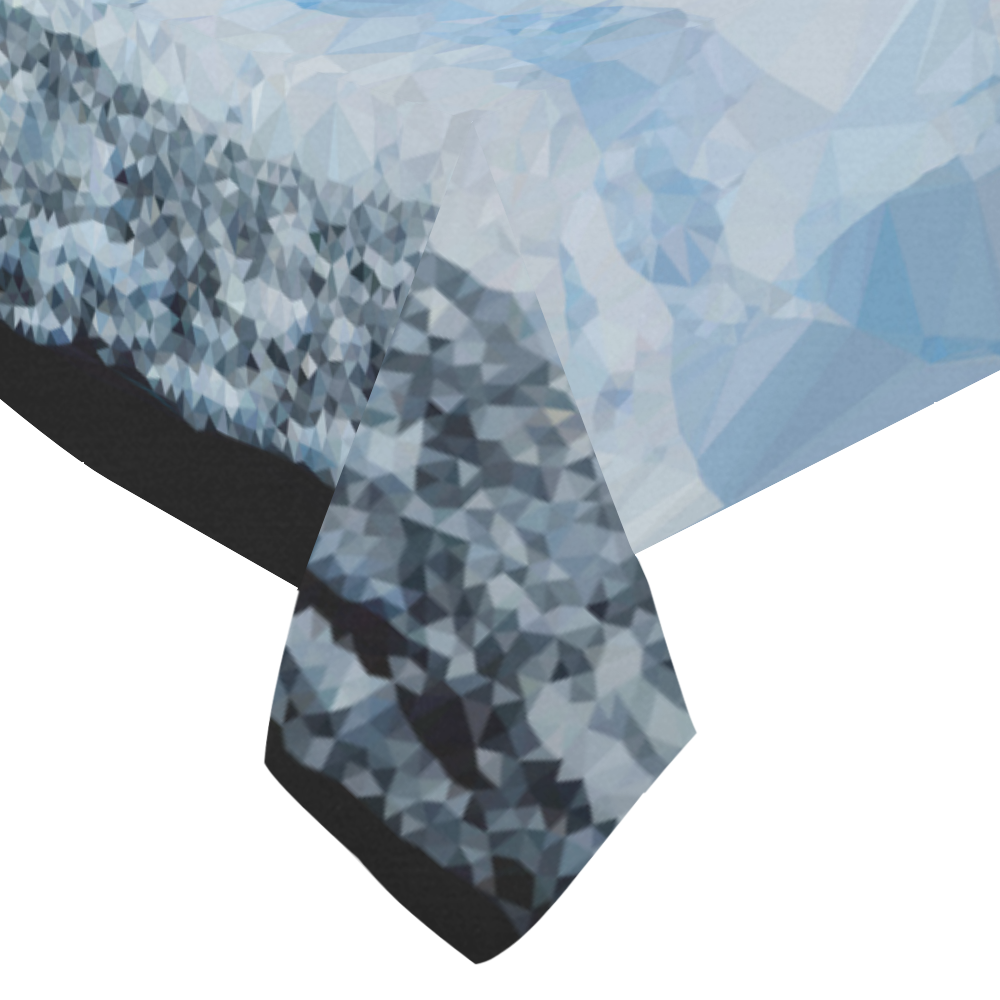 Iceberg Antarctica Low Poly Nature Landscape Cotton Linen Tablecloth 60"x 84"