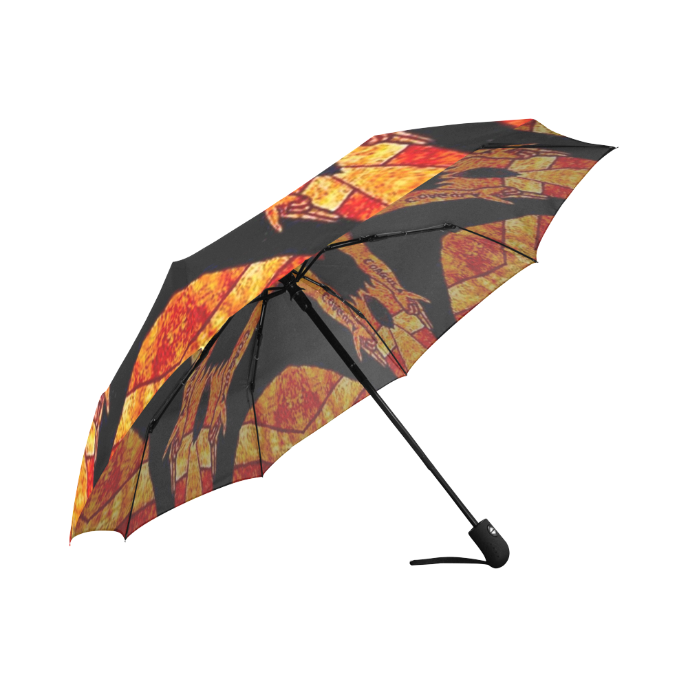 Baphomet Burning Star Auto-Foldable Umbrella (Model U04)