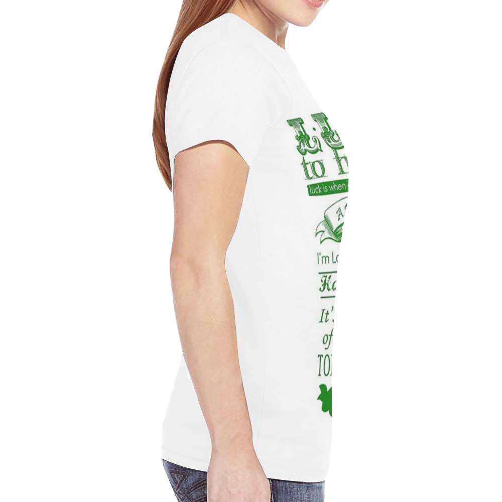 Lucky To Have You New All Over Print T-shirt for Women (Model T45)