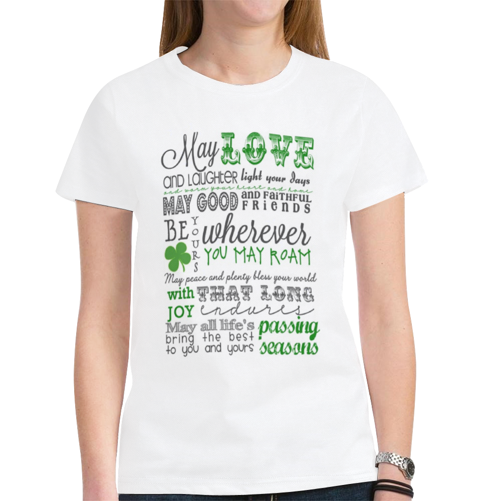Irish Love New All Over Print T-shirt for Women (Model T45)