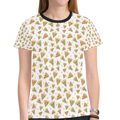 Pizza New All Over Print T-shirt for Women (Model T45)