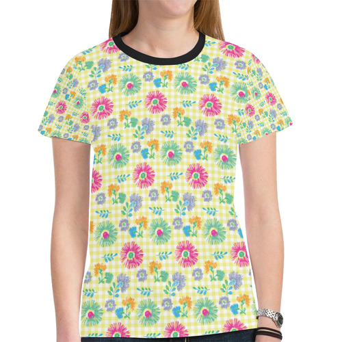Summer Daisy New All Over Print T-shirt for Women (Model T45)