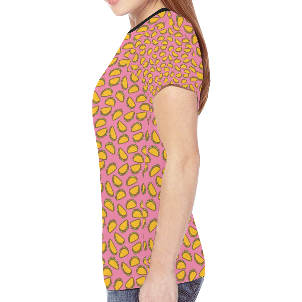 Tacos New All Over Print T-shirt for Women (Model T45)