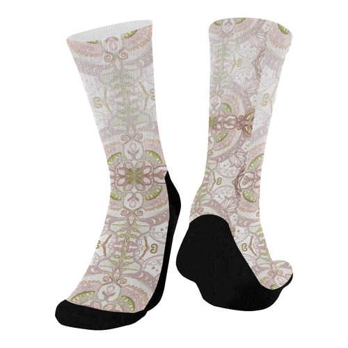floralie 13 Mid-Calf Socks (Black Sole)