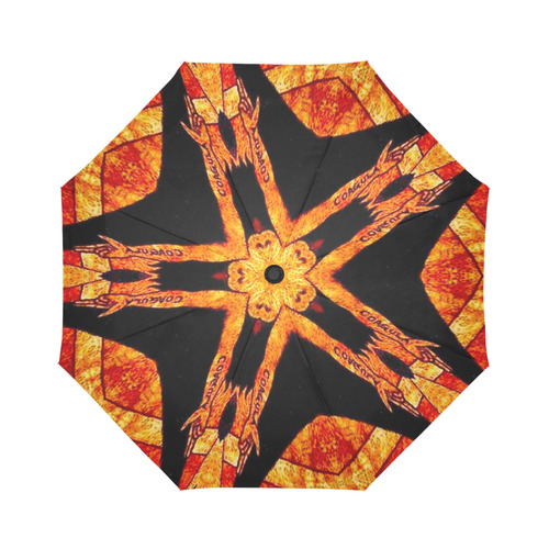 Baphomet Burning Star Auto-Foldable Umbrella (Model U04)