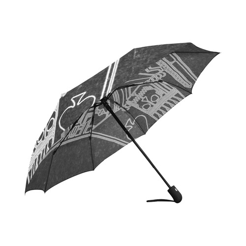 Black Light King Spade Reaper Auto-Foldable Umbrella (Model U04)