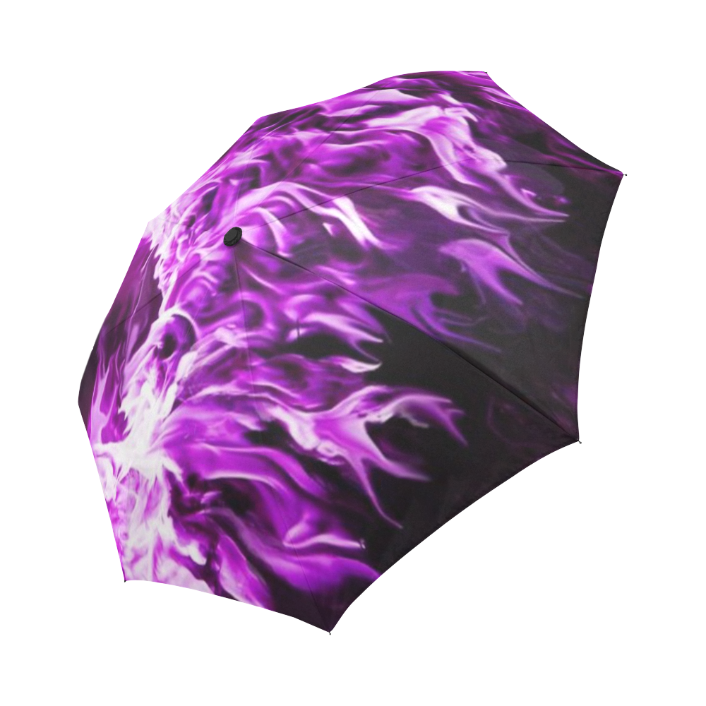 Purple Flames Auto-Foldable Umbrella (Model U04)