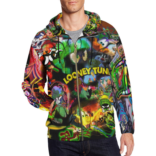 Looney Tunes By TheONE Savior @ ImpossABLE Endeavors All Over Print Full Zip Hoodie for Men (Model H14)