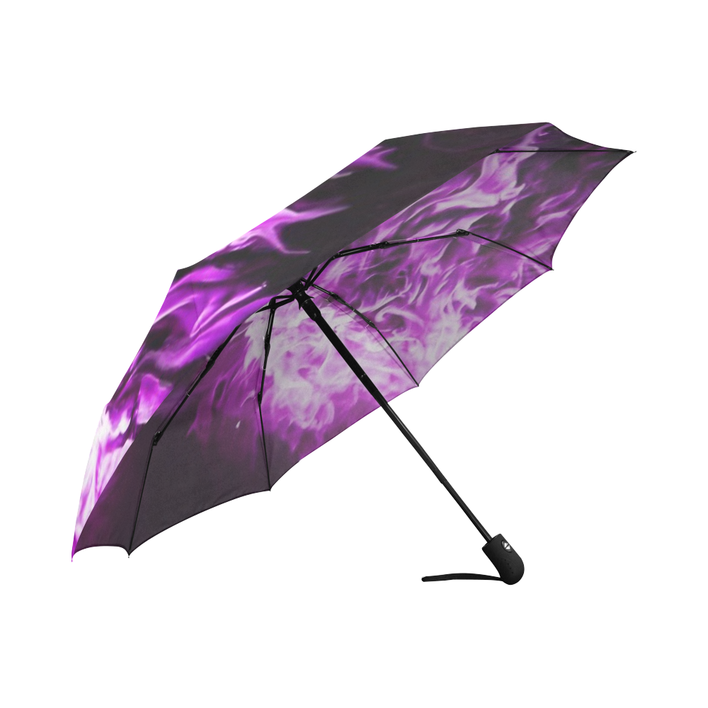 Purple Flames Auto-Foldable Umbrella (Model U04)