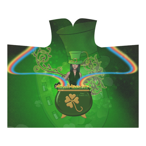 Happy St. Patrick's day Hooded Blanket 60''x50''
