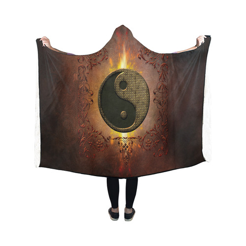 The sign ying and yang Hooded Blanket 50''x40''