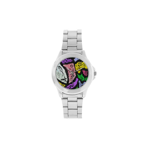 vidrios en el descmpado 001 Unisex Stainless Steel Watch(Model 103)