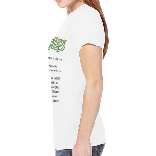 Irish Rules New All Over Print T-shirt for Women (Model T45)