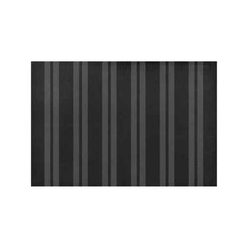 Gray/Black Vertical Stripes Placemat 12’’ x 18’’ (Set of 4)