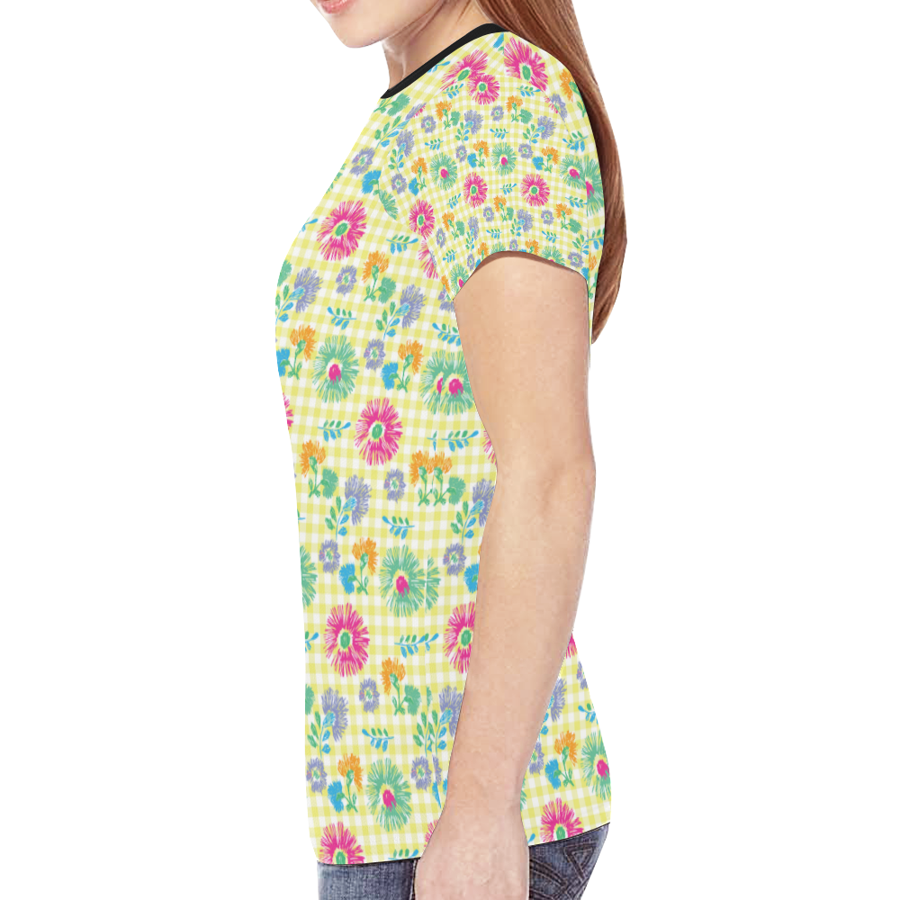 Summer Daisy New All Over Print T-shirt for Women (Model T45)