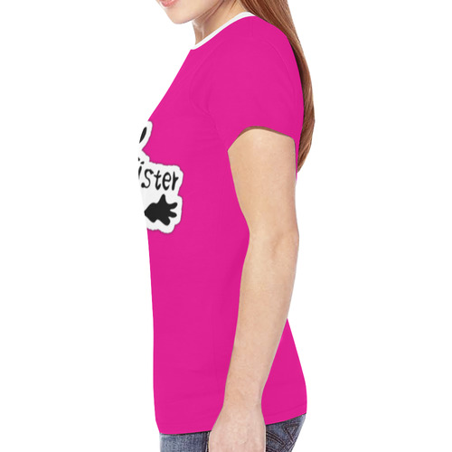 Big Sister New All Over Print T-shirt for Women (Model T45)