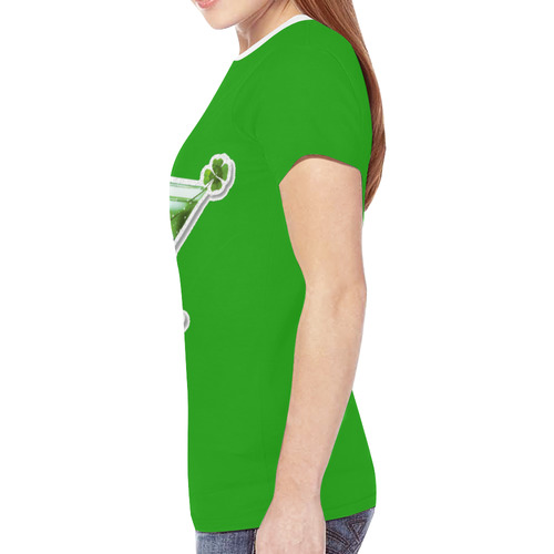 Cheers Happy St. Patrick's Day New All Over Print T-shirt for Women (Model T45)