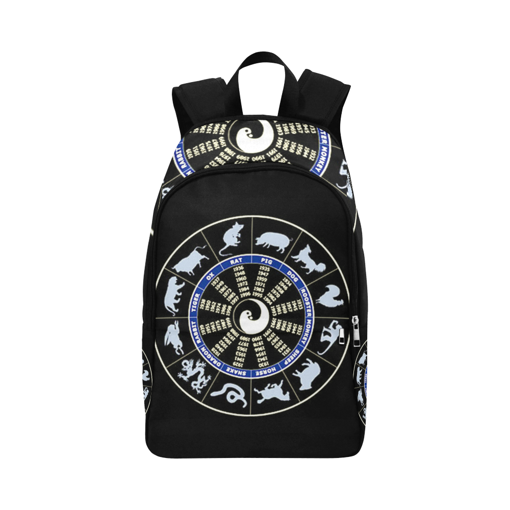 300 Chinese Zodiac Wheel Fabric Backpack for Adult (Model 1659)