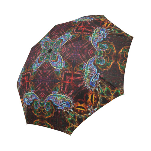 Black Light Darkhorse Mandala Auto-Foldable Umbrella (Model U04)