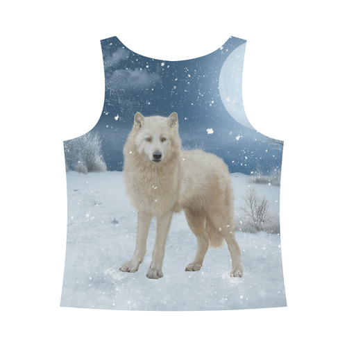 Awesome arctic wolf All Over Print Tank Top for Women (Model T43)