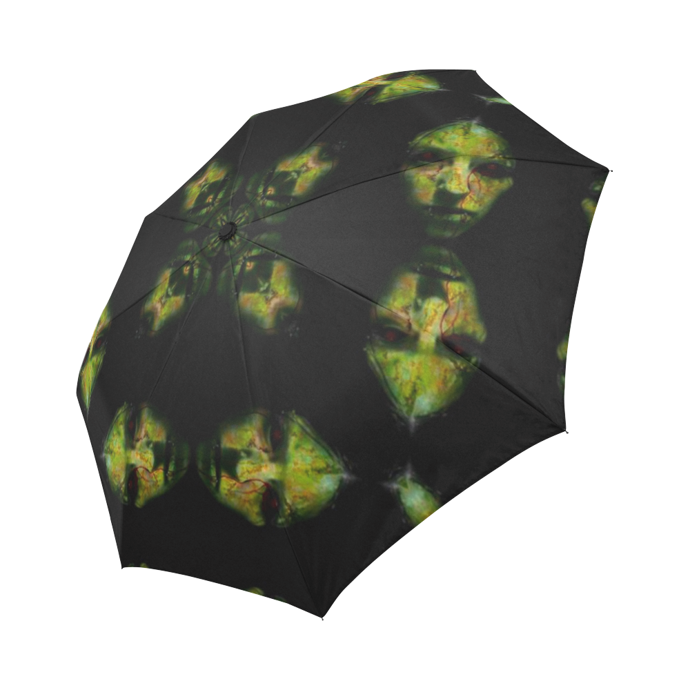 Black Light Zombie Auto-Foldable Umbrella (Model U04)