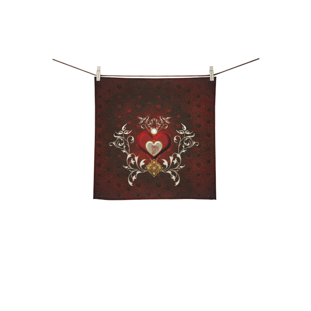 Valentine's day, wonderful hearts Square Towel 13“x13”