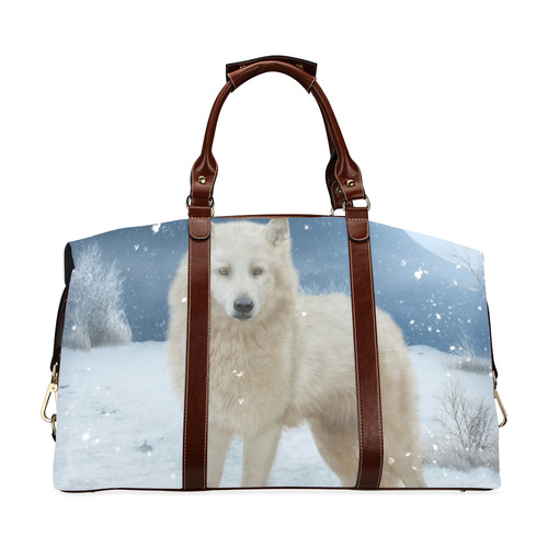 Awesome arctic wolf Classic Travel Bag (Model 1643) Remake