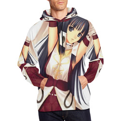 Beautiful Anime Yin Yang Priestess All Over Print Hoodie for Men/Large Size (USA Size) (Model H13)