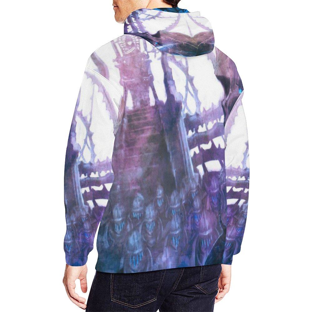 Anime Lilith Dark Witch All Over Print Hoodie for Men/Large Size (USA Size) (Model H13)