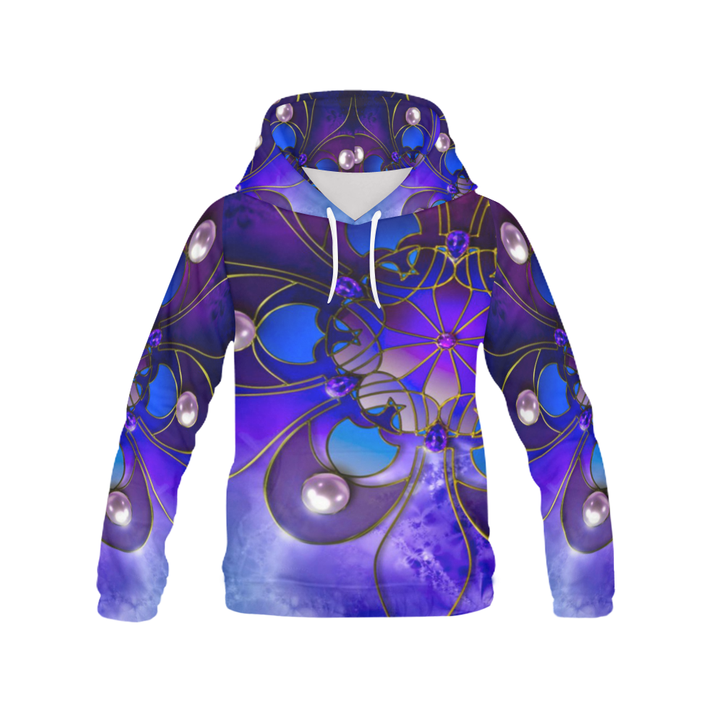 Heavenly Flowers All Over Print Hoodie for Women (USA Size) (Model H13)