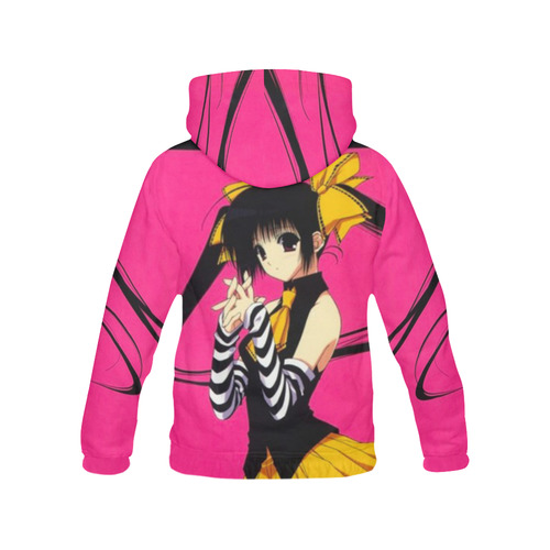 Cute Gothic Schoolgirl Anime Girl All Over Print Hoodie for Women (USA Size) (Model H13)