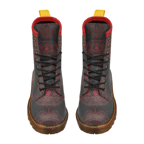 Black and Red Majesty High Grade PU Leather Martin Boots For Women Model 402H