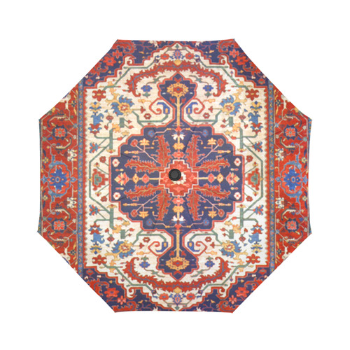 Red Blue Antique Persian Carpet Auto-Foldable Umbrella (Model U04)