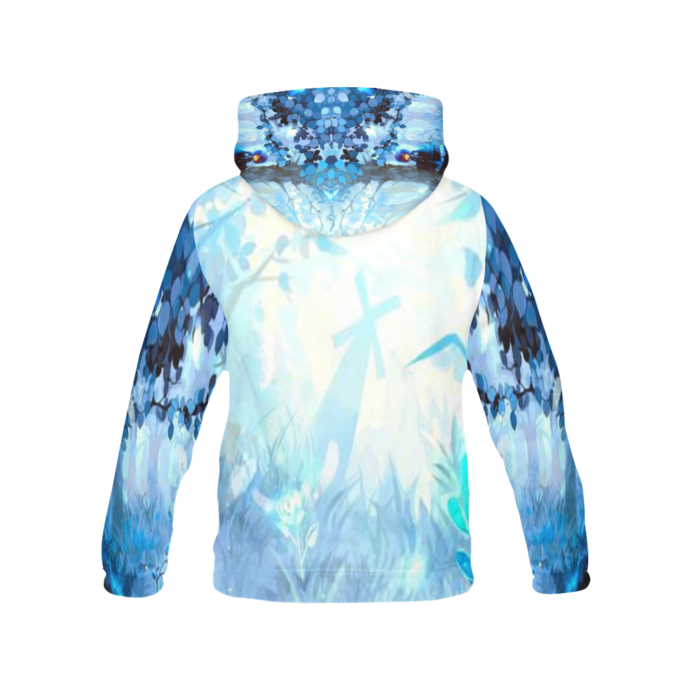 Anime Twilight Woods Watercolor All Over Print Hoodie for Men/Large Size (USA Size) (Model H13)