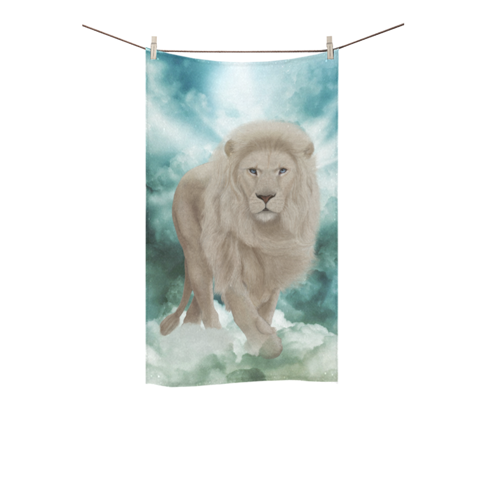 The white lion in the universe Custom Towel 16"x28"