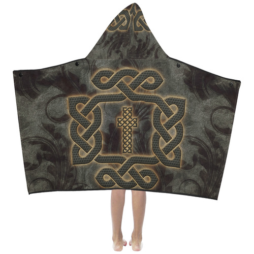 The celtic knot, rusty metal Kids' Hooded Bath Towels