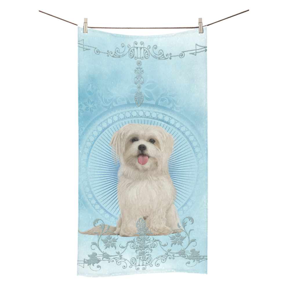 Cute havanese puppy Bath Towel 30"x56"